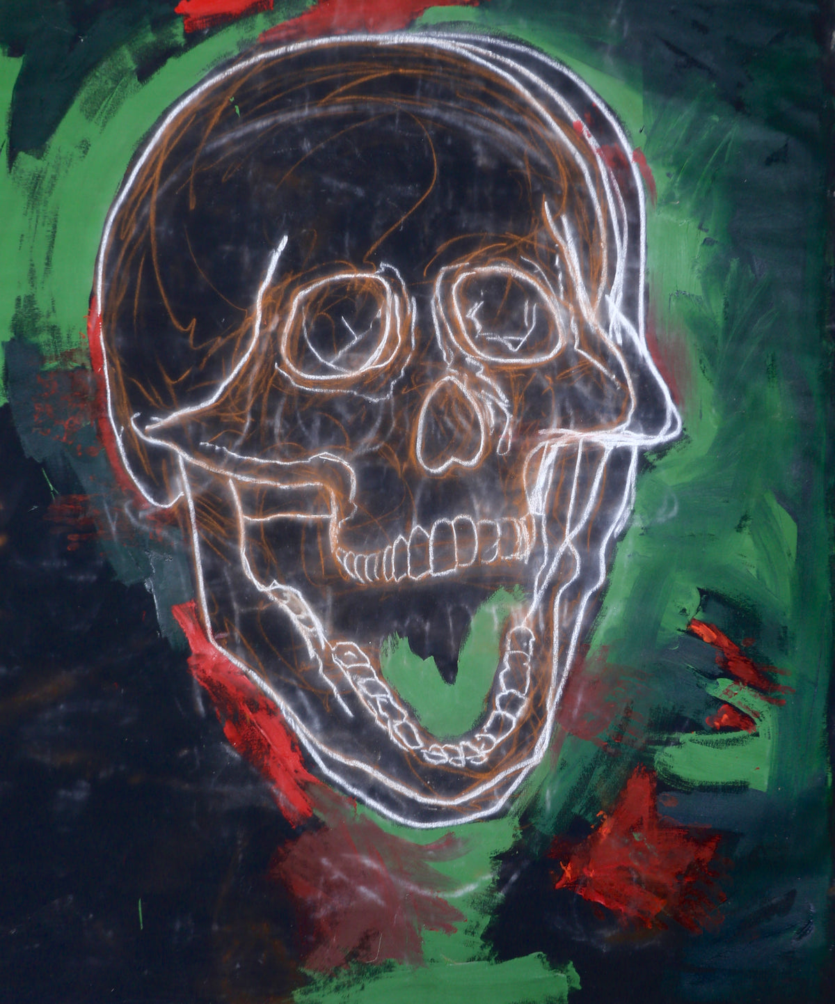Skull Study l (2014) (Green / Red)