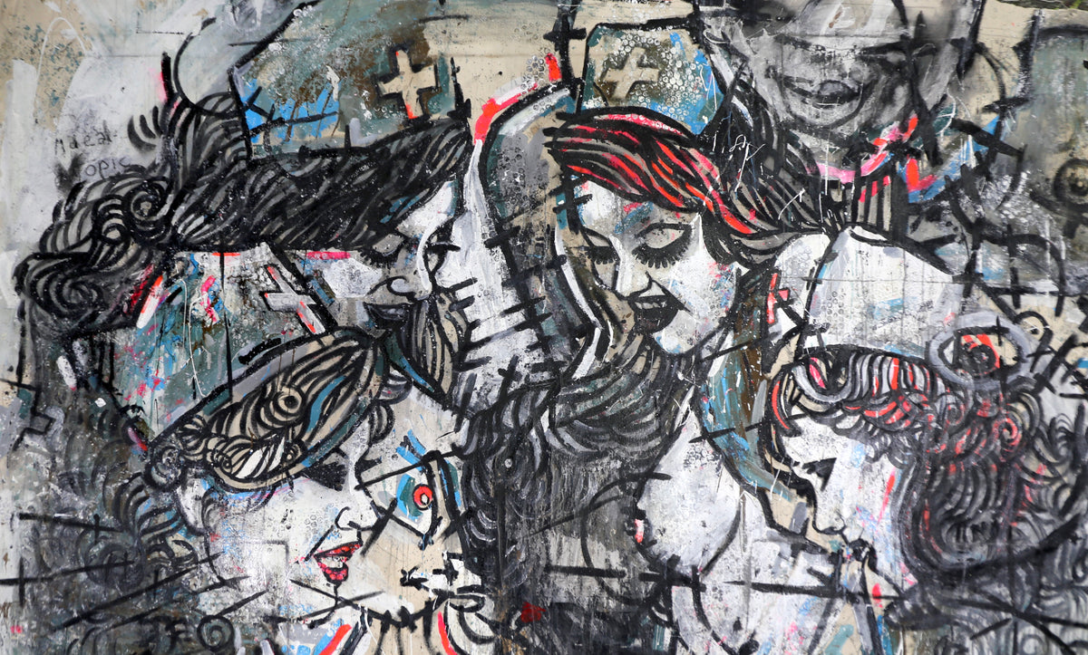 Four Nurses (Self portrait) (Diptych) (2006)