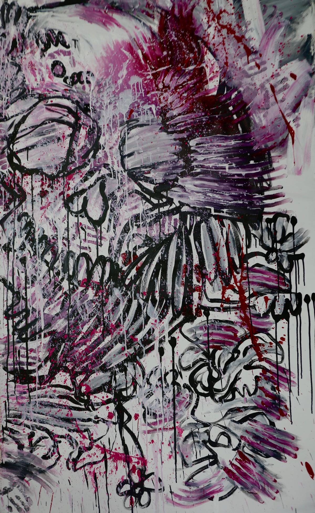 Skull Study l (Triptych) (2017) (Skeletal Skull Triptych)