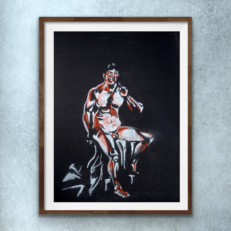 Man Seated on Fabric, 1999